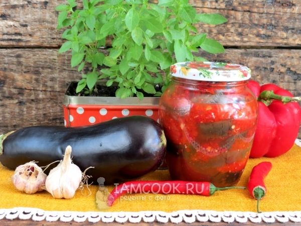 Фото баклажанов «Огонёк» на зиму (без жарки)