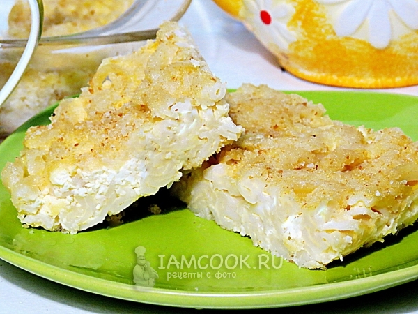 Рецепт макарон с творогом