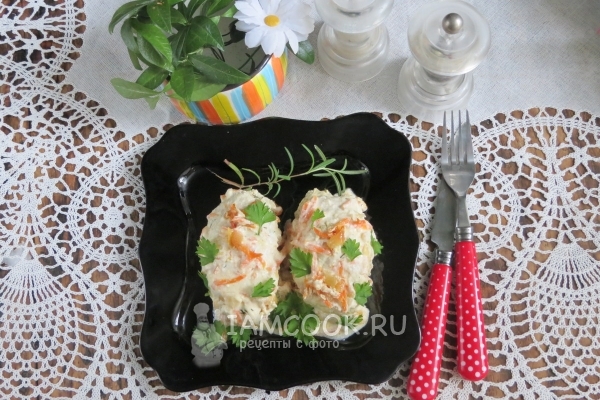 Рецепт ленивых голубцов в сметанном соусе в духовке