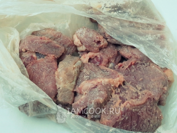 Мясо в муке в пакете