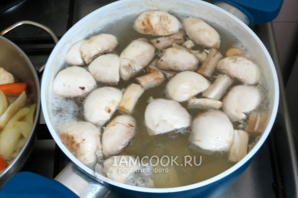 Положить в суп грибы