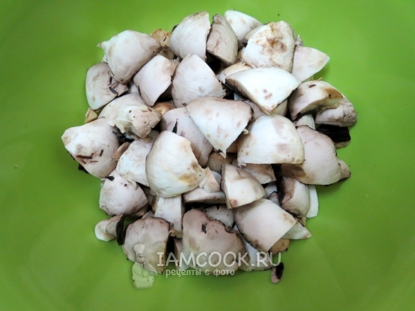 Порезать грибы
