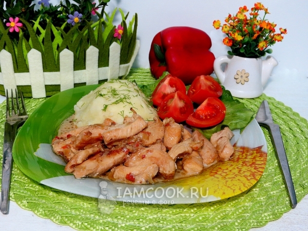 Фото бефстроганов из куриной грудки