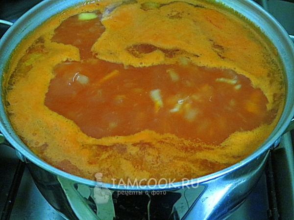 Соединить все овощи