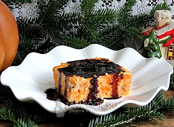 Фото запеканки из тыквы с рисом в духовке