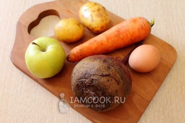 Ингредиенты для овощного салата с редькой