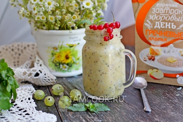 Рецепт фруктового смузи с гречневыми хлопьями