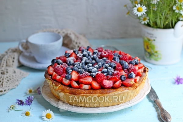 Фото пирога с творожно-сметанной начинкой