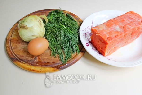 Ингредиенты для приготовления рыбных котлет с укропом