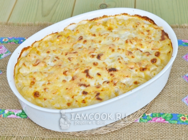 Рецепт запеканки из макарон с курицей в духовке