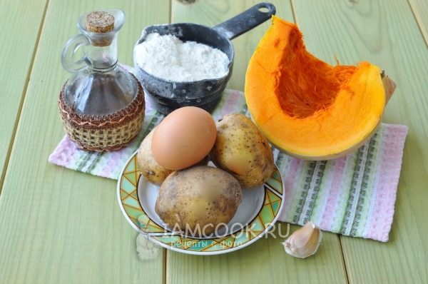 Ингредиенты для картофельных ньокков с тыквой