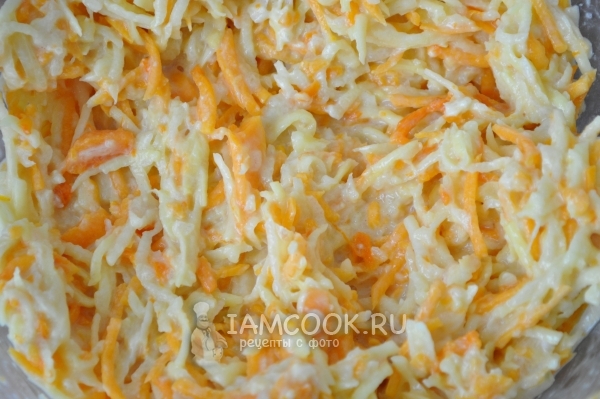 Размешать овощную массу