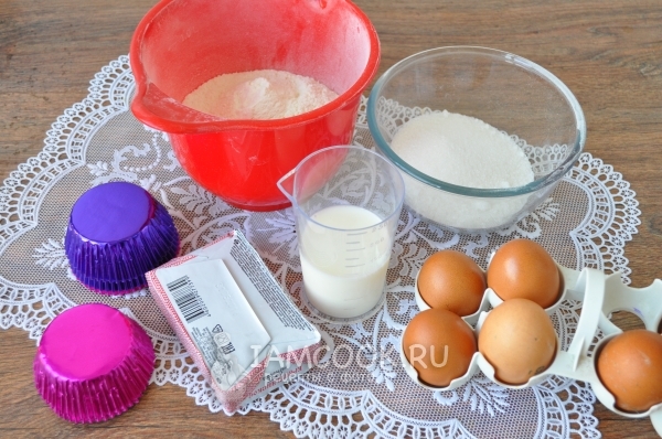 Ингредиенты для свадебных капкейков