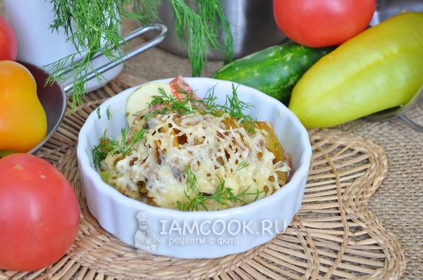 Фото запеканки из кабачков с мидиями