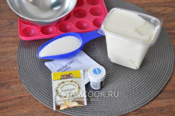 Ингредиенты для сметанного желе для Хэллоуина