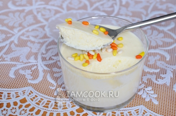 Рецепт творожного десерта на апельсиновом фреше