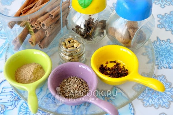 Ингредиенты для смеси пряностей для новогодней и рождественской выпечки