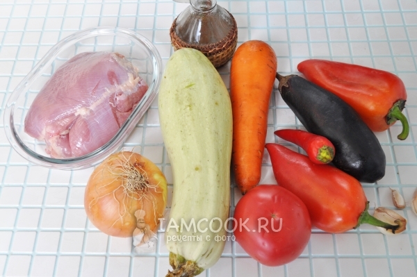 Ингредиенты для фрикаделек с овощами и розмарином