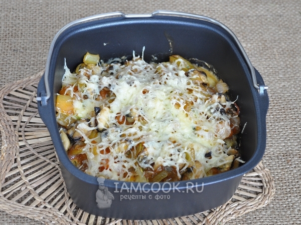 Рецепт запеканки из кабачков с мидиями