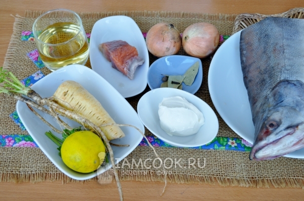 Ингредиенты для рийета из горбуши