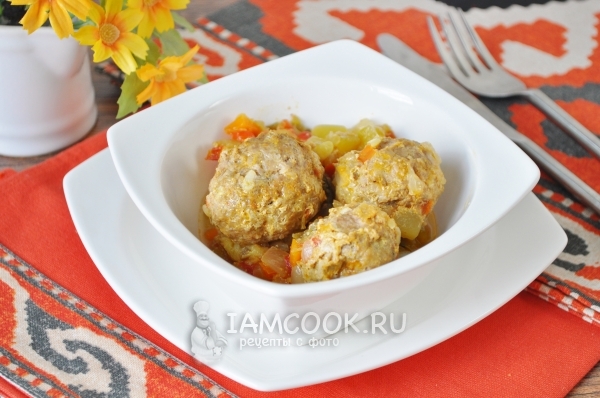 Фото фрикаделек с овощами и розмарином