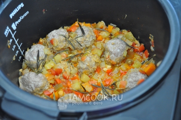 Рецепт фрикаделек с овощами и розмарином