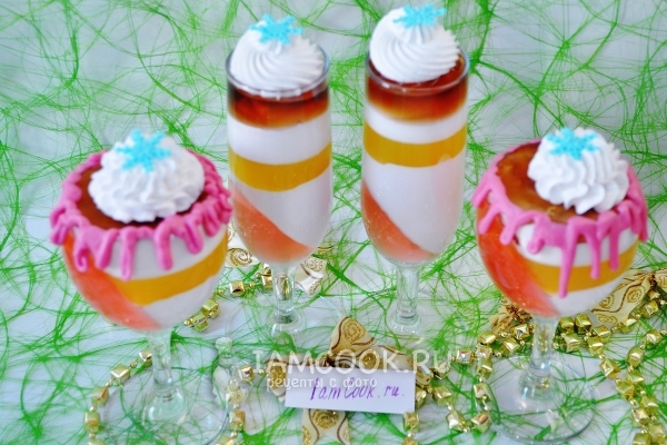 Рецепт многоцветного желе