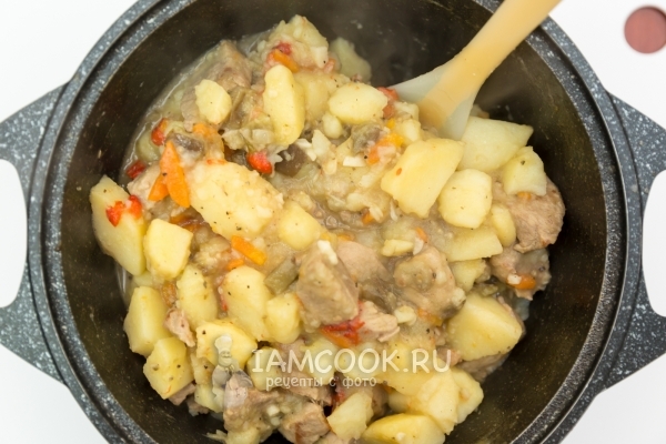 Потушить овощи с мясом