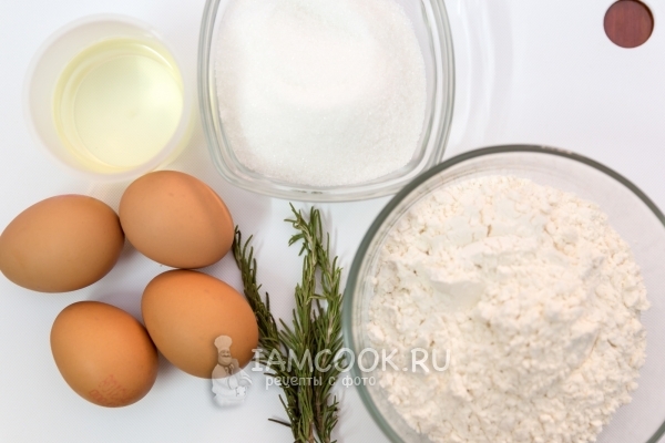 Ингредиенты для кекса с розмарином