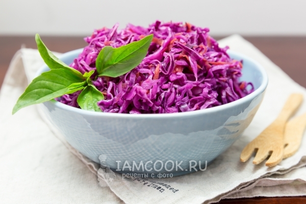 Фото маринованной краснокочанной капусты быстрого приготовления