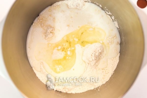 Соединить ингредиенты для теста