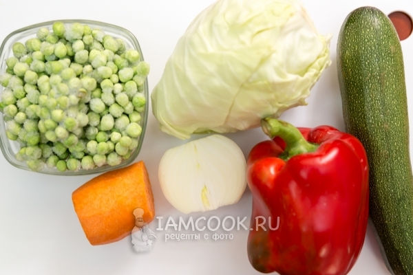 Ингредиенты для овощного рагу с картошкой
