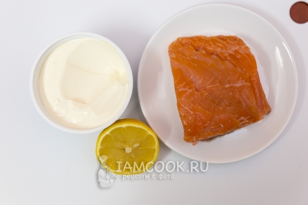 Ингредиенты для мусса из слабосоленой семги