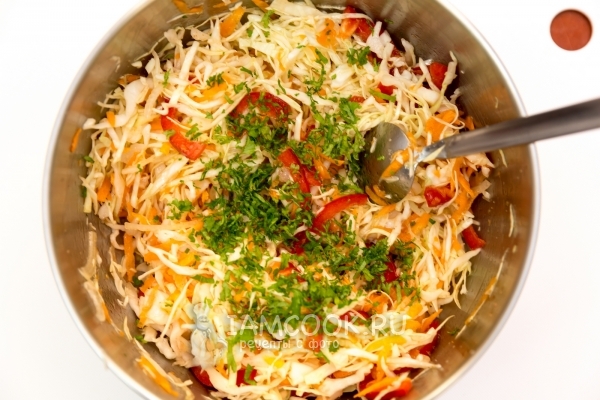 Рецепт капустного салата с маринадом