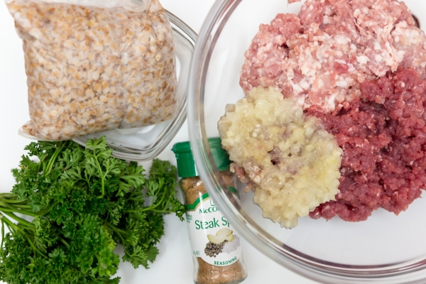 Ингредиенты для гречаников с фаршем