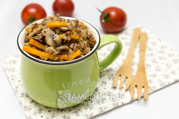 Фото постной гречки с грибами