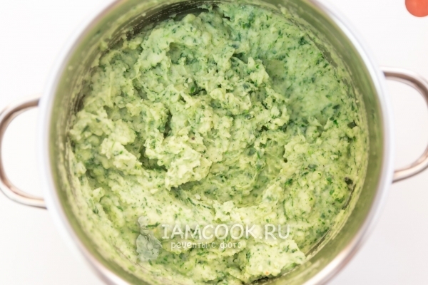 Рецепт картофельного пюре со шпинатом и чесноком