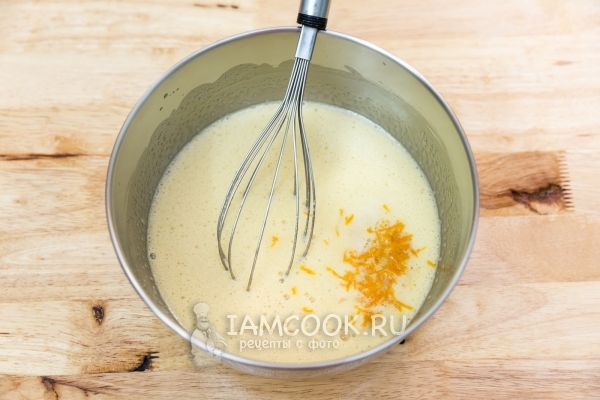 Добавить сок и цедру