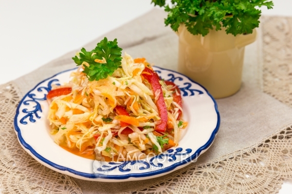 Фото капустного салата с маринадом