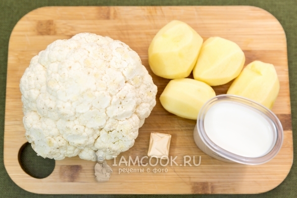 Ингредиенты для супа-пюре из цветной капусты от Гордона Рамзи