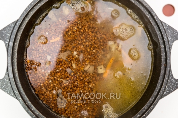 Добавить воду и гречку