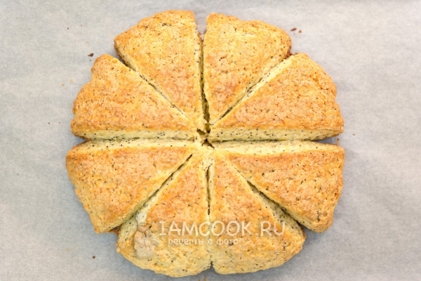 Фото сконов с маком и лимонной цедрой