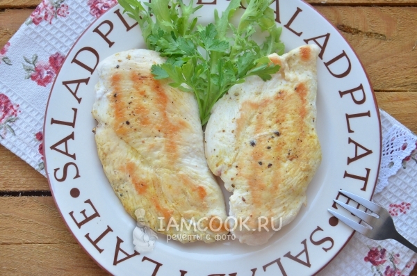 Рецепт куриной грудки на сковороде-гриль
