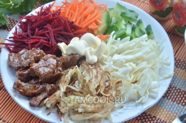 Рецепт «Французского» салата с мясом