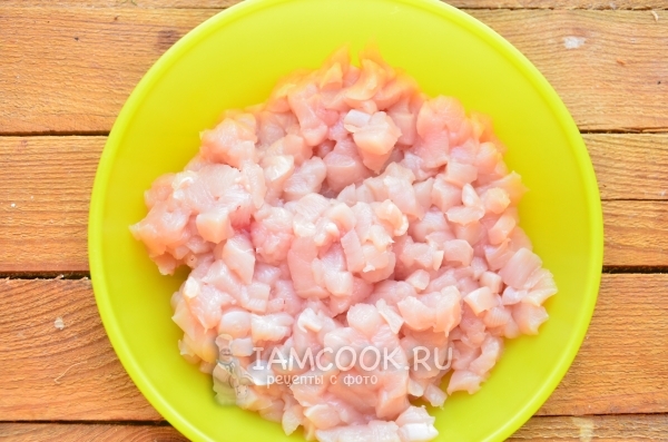 Порезать куриное филе