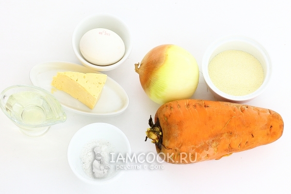 Ингредиенты для морковных котлет в духовке