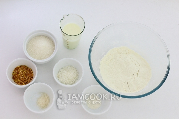 Ингредиенты для кекса в микроволновке без какао