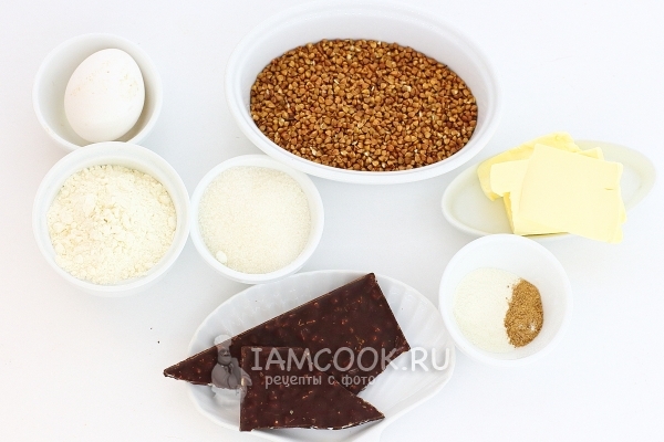 Ингредиенты для печенья с гречкой