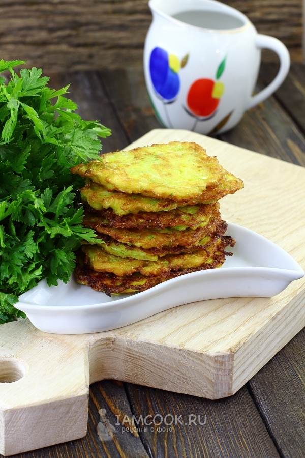 Рецепт оладий из кабачков с манкой