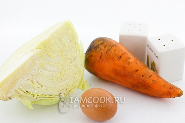 Ингредиенты для жареной капусты с яйцом